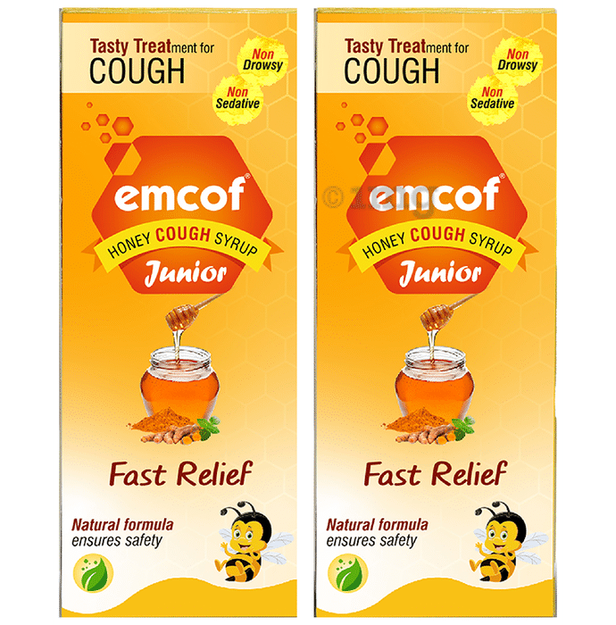 Medopharm Wellness Emcof Junior Herbal Cough Syrup for Kids