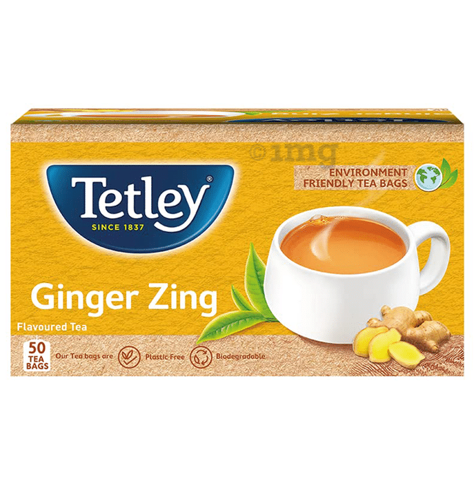 Tetley Flavoured Black Tea Rich Assam Blend  (2gm Each) Ginger Zing