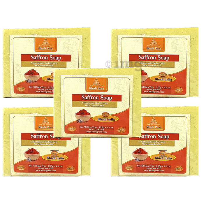 Khadi Pure Saffron Soap (125gm Each)