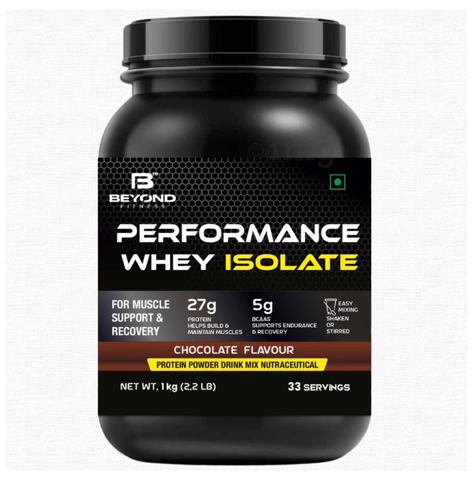 Beyond Fitness Performance Whey Isolate Protein Powder (1 kg Each) Chocolate