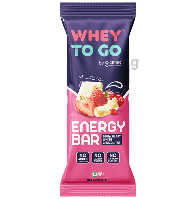 Whey To Go Energy Bar (35gm Each) Berry Blast White Chocolate