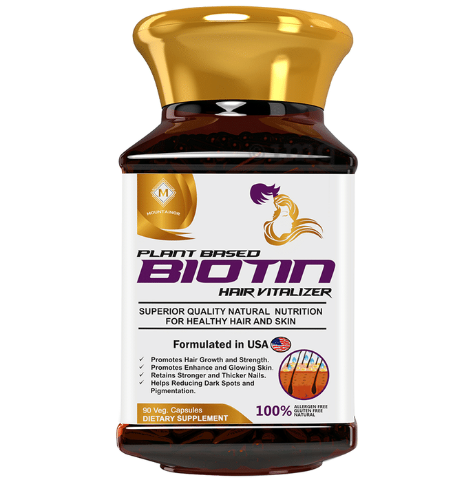Mountainor Plant Based Biotin Hair Vitalizer Capsule: Buy bottle of 90  capsules at best price in India | 1mg