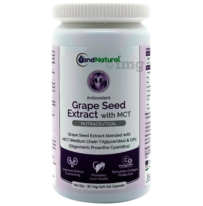 6th and Natural Grape Seed Extract with MCT Veg Softgel Capsule