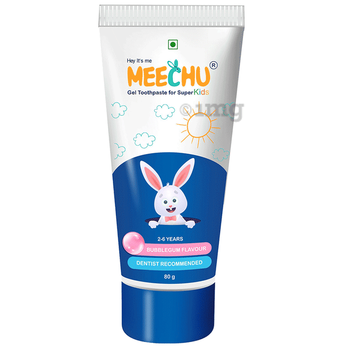Meechu Gel Toothpaste for Super Kids (80 Each) Bubblegum