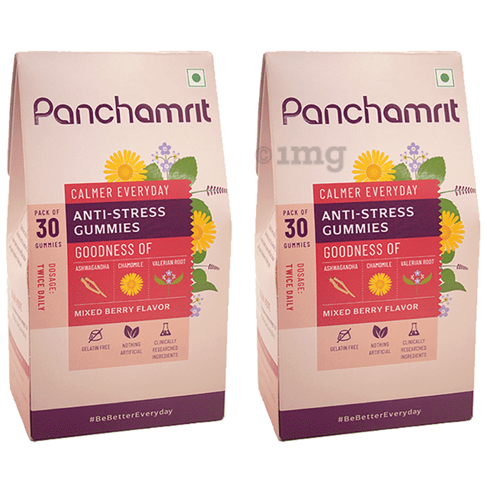 Panchamrit Anti-Stress Gummies (30 Each) Mixed Berry