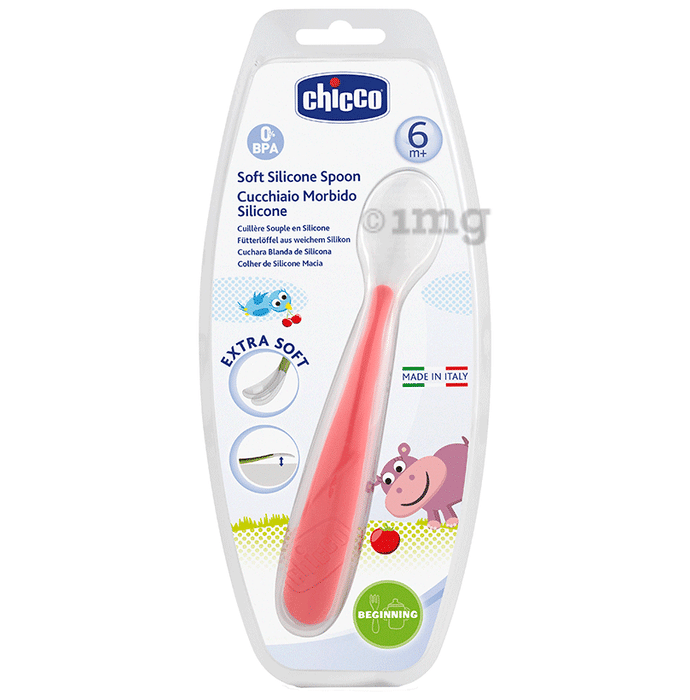 Chicco Softly Spoon 6m+ Red