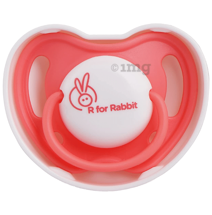 R for Rabbit Apple Pacifier Ultra Light Soft Silicone Nipple BPA-Free for Kids of 3 Months Pink