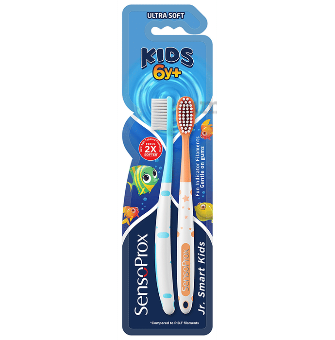 SensoProx Jr.Smart Kids (6y+) Toothbrush Blue and Orange Ultra Soft