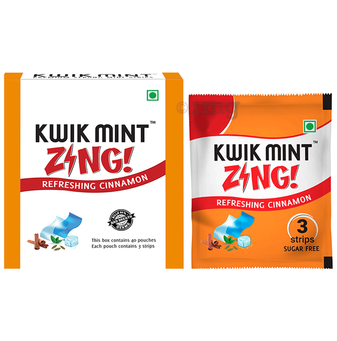 Kwik Mint Zing Strip (120 Each) Refreshing Cinnamon