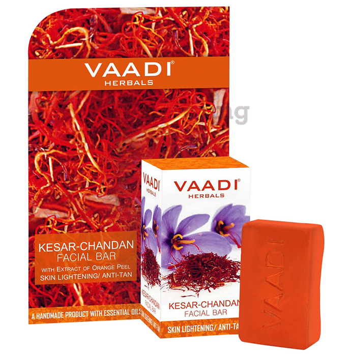 Vaadi Herbals Value Pack of Kesar Chandan Facial Bars with Extract of Orange Peel