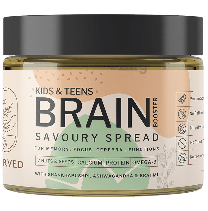 Iyurved Kids & Teens Brain Booster | Savoury Spread with Shankhapushpi, Ashwagandha & Brahmi