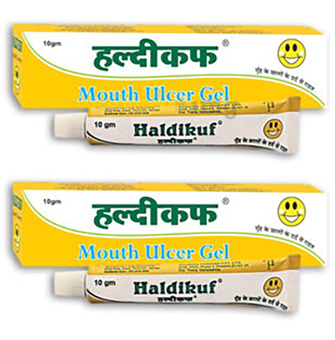 Mahaveer & Mahaveer Haldi Kuf Mouth Ulcer Gel (10gm Each)