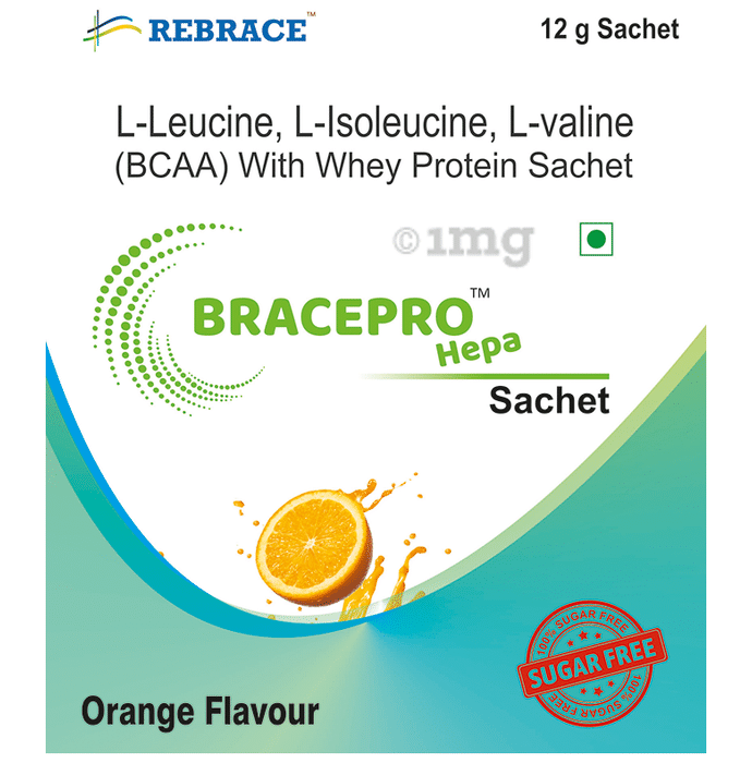 Bracepro Hepa Sachet (12gm Each) Orange Sugar Free