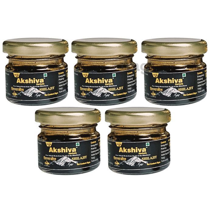 Akshiva Herbals Pure Shilajit Resin From the Tip of the Himalayas (20gm Each)