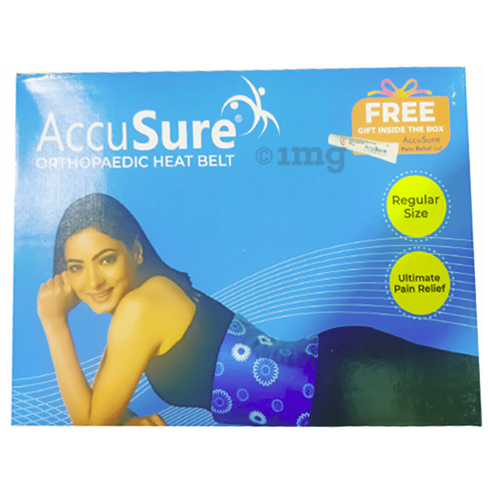 AccuSure Orthopaedic Heat Belt with AccuSure Pain Relief Gel 30gm Free