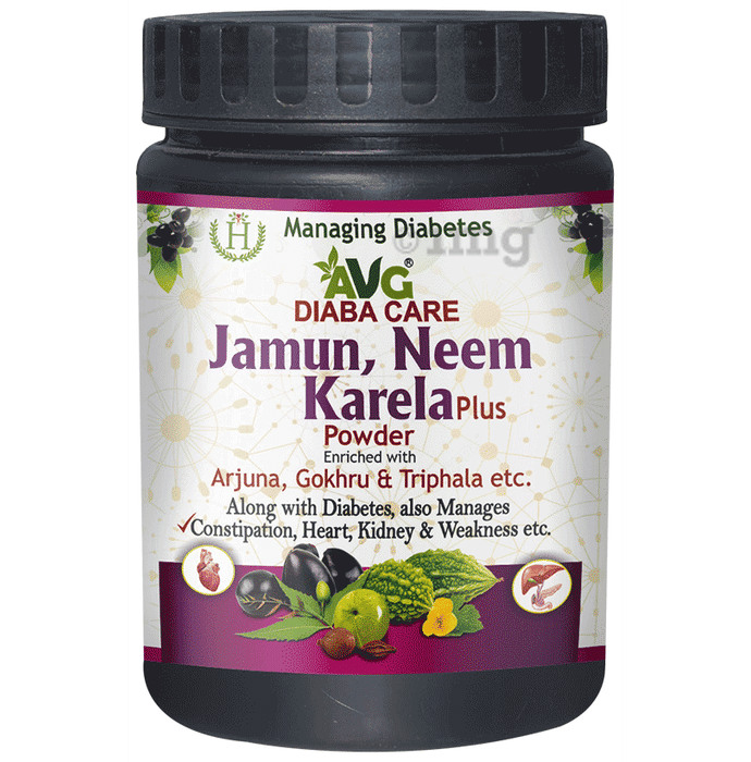 AVG Jamun, Neem and Karela Plus Powder | Helps Manage Blood Sugar
