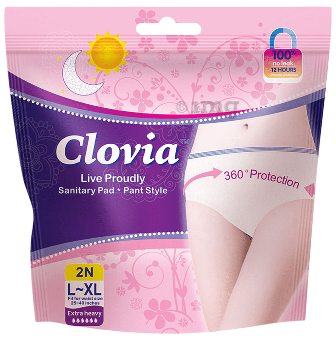 Clovia Pant Style Sanitary Pads (2 Each) L-XL