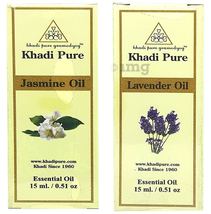 Khadi Pure Combo Pack of Jasmine Oil & Lavender Oil (15ml Each)
