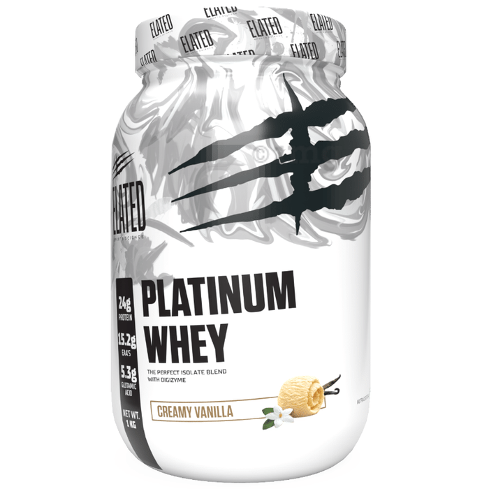 Elated Sports Science Platinum Whey Protein Powder | Flavour Creamy Vanilla