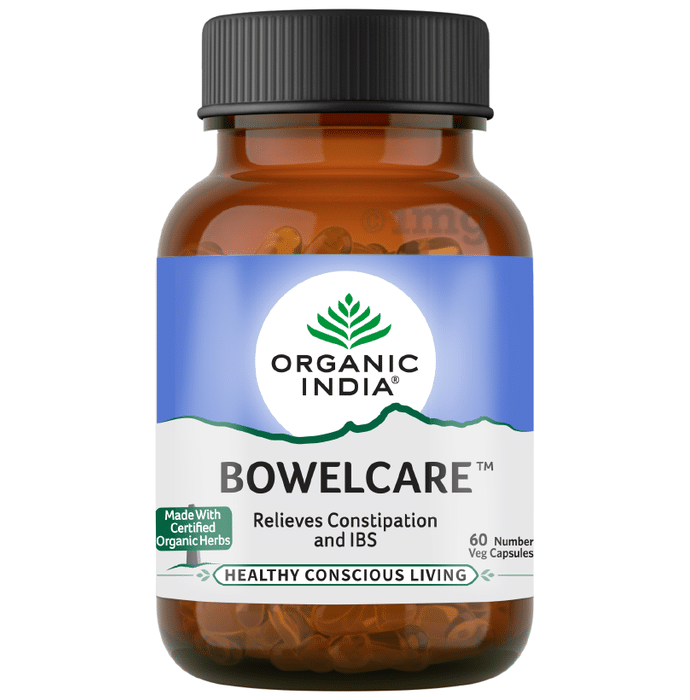 Organic India Bowelcare Veg Capsule | Eases Constipation & Bowel Movement