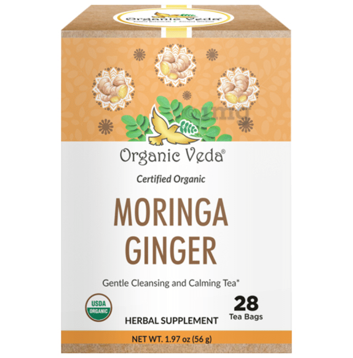 Organic Veda Moringa Ginger Tea (2gm Each)