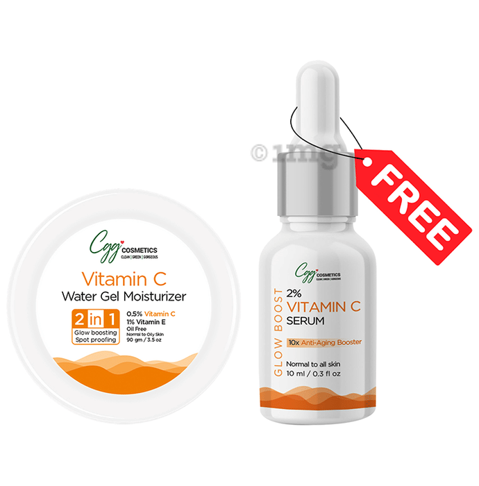 CGG Cosmetics Vitamin C Water Gel Moisturizer 90gm & 10ml Sample of 2