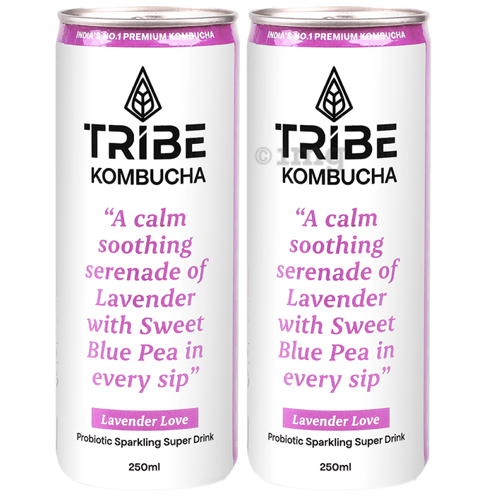 Tribe Kombucha Probiotic Sparkling Super Drink (250ml Each) Lavender Love