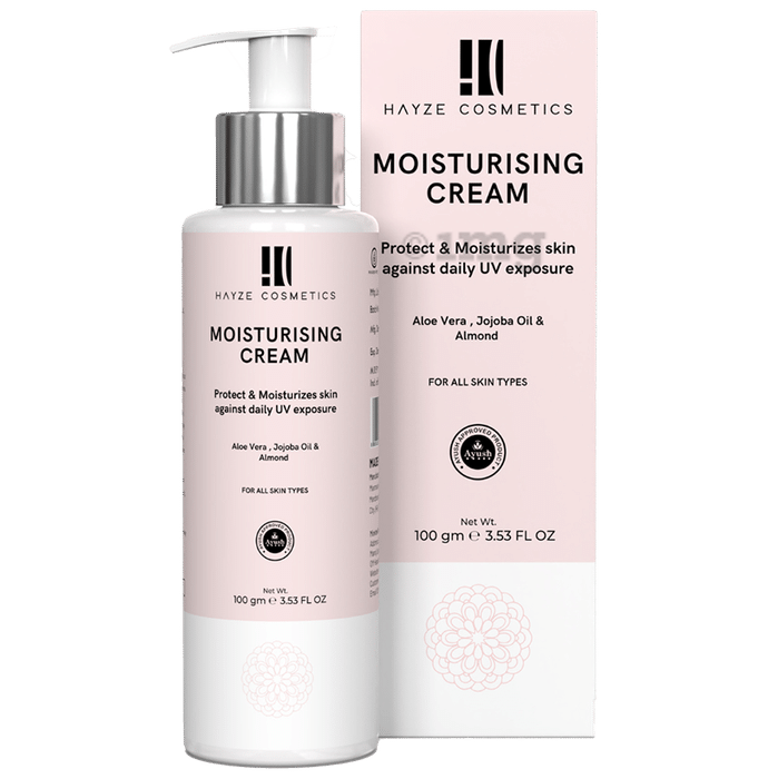 Hayze Cosmetics Moisturising Cream Aloe Vera, Jojoba Oil & Almond