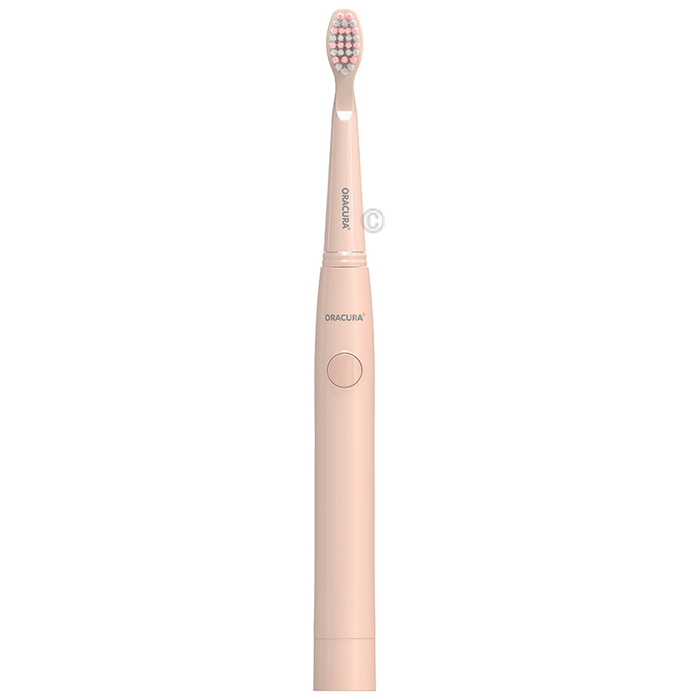 Oracura SB100 Sonic Lite Electric Battery Operated Toothbrush Peach