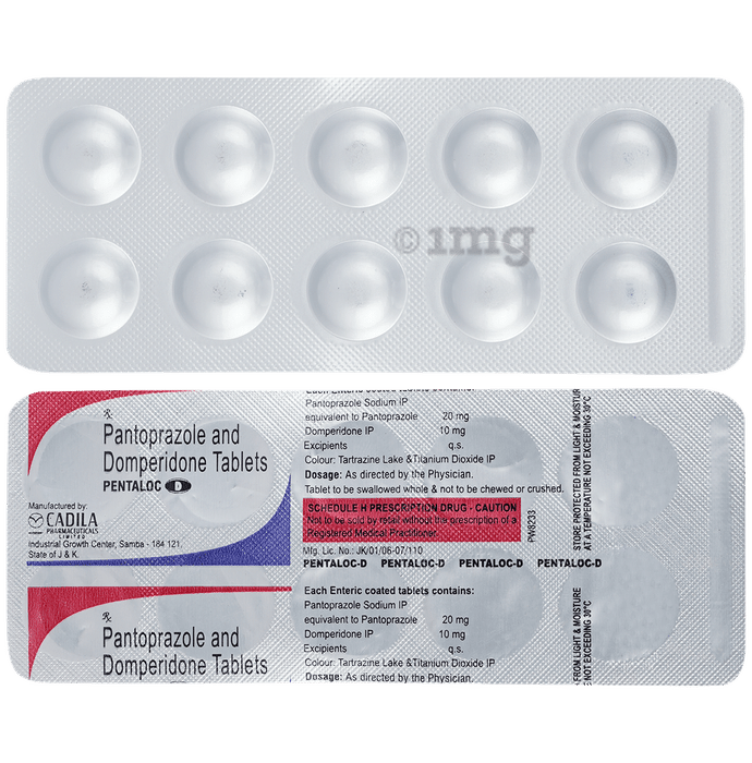 Pentaloc D 10mg/20mg Tablet