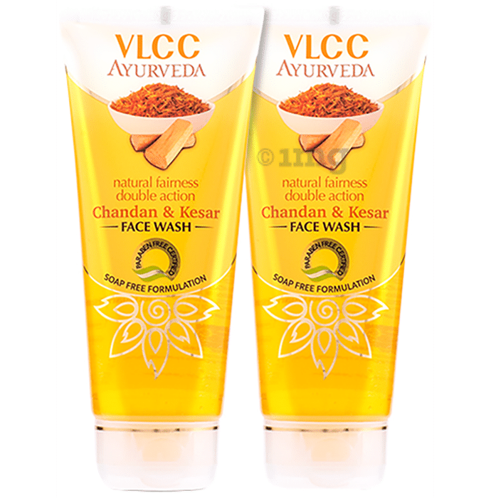 VLCC Ayurveda Natural Fairness Chandan & Kesar Face Wash (100ml Each)