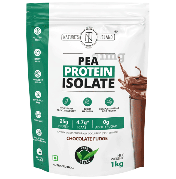Nature's Island Pea Protein Isolate Powder Chocolate Fudge
