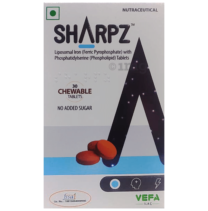 Sharpz Phospholipid & Microencapsulated Iron Chewable Tablet | No Added Sugar