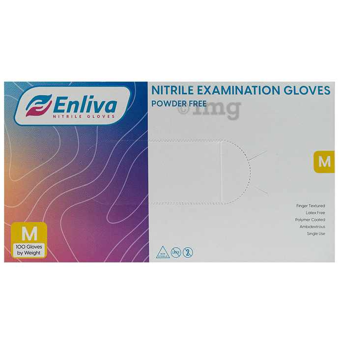 Enliva Premium Nitrile Examination Gloves Medium