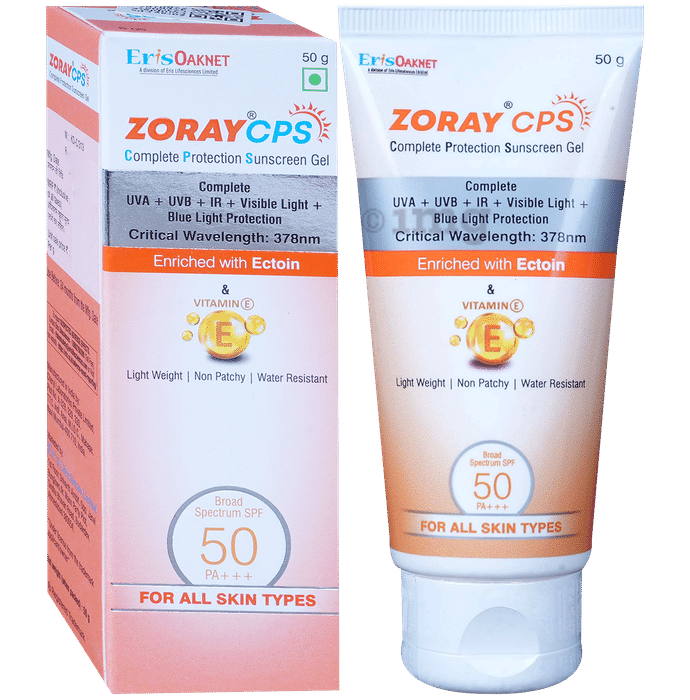 Zoray CPS Complete Protection Sunscreen Gel SPF 50 PA+++ | UVA+UVB+IR Protection