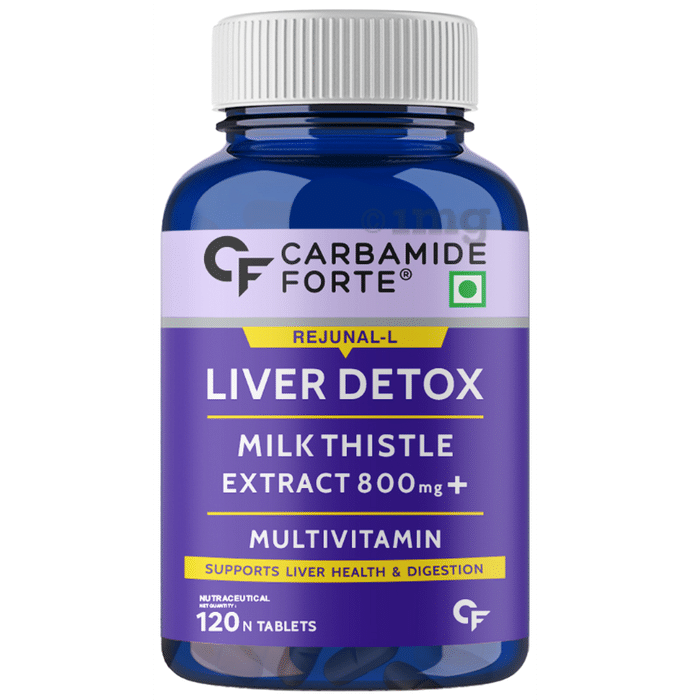 Carbamide Forte Liver Detox with Milk Thistle Extract 800mg+ Multivitamin | For Liver Health & Digestion | Tablet
