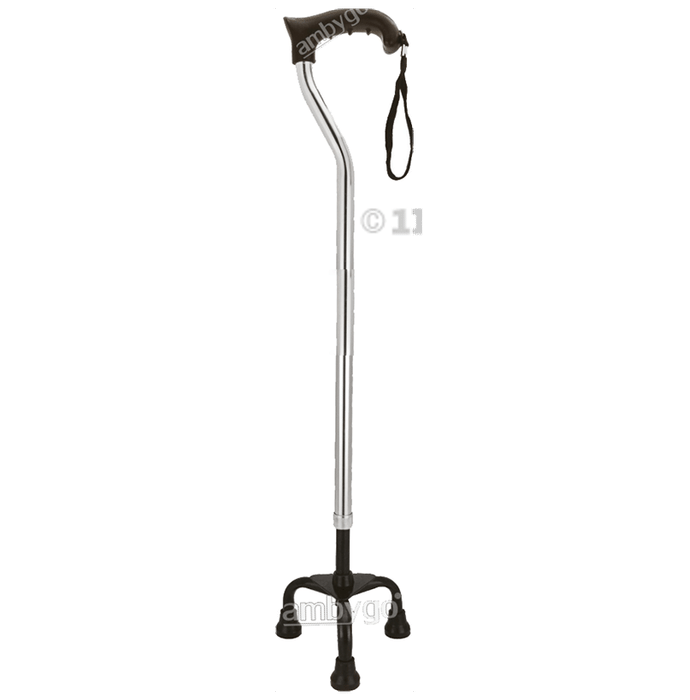 Ambygo AMAC-523 Adjustable Tripod Walking Stick Silver Anodising