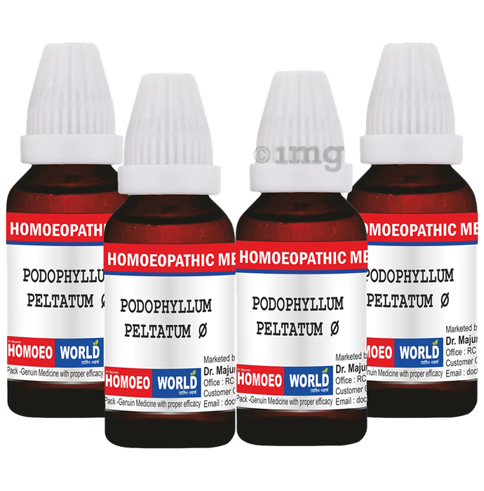 Dr. Majumder Homeo World  Podophyllum Peltatum Mother Tincture (30ml Each) Q