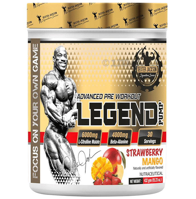 Dexter Jackson Legend Pump Advanced Pre Workout Powder Strawberry Mango