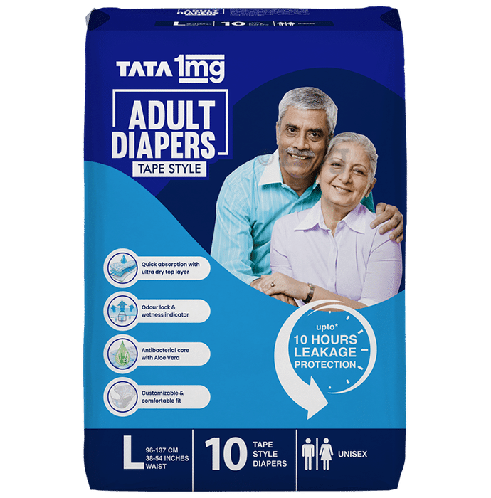 Tata 1mg Adult Diaper Tape Style | Size Large