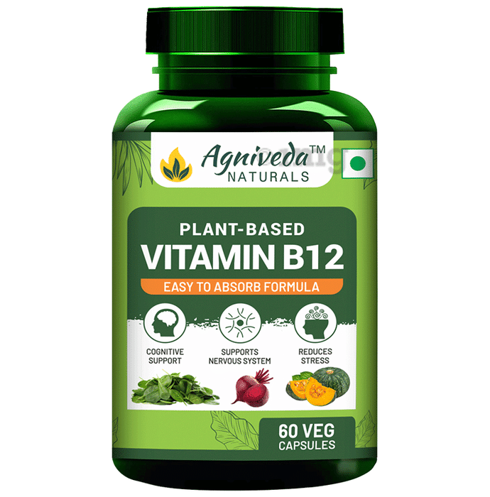 Agniveda Naturals Plant-Based Vitamin B12 Veg Capsules