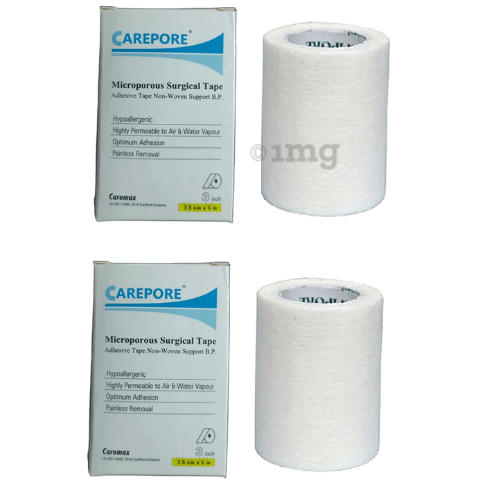 Carepore Microporous Surgical Tape 7.5cm x 5m