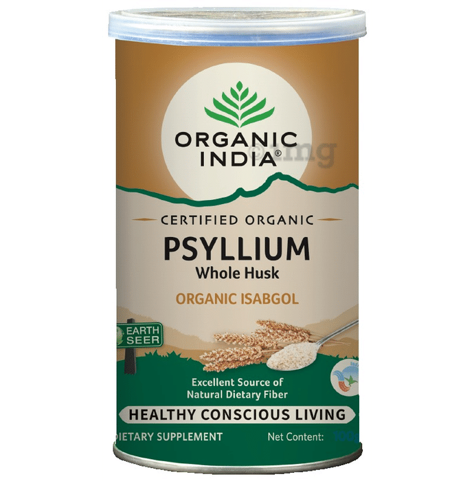 Organic India Whole Husk Psyllium Organic Isabgol | Eases Constipation & Supports Gut Health