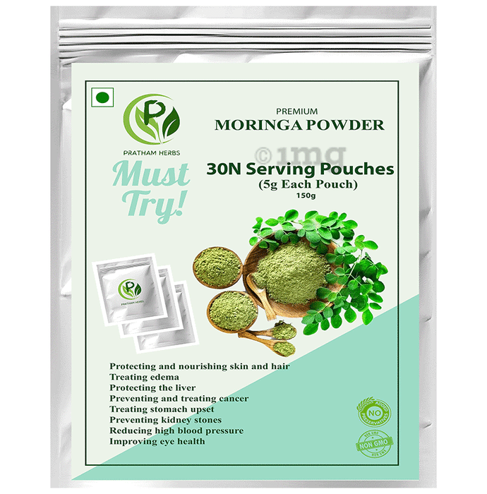 Pratham Herbs Premium Moringa Powder (5gm Each)