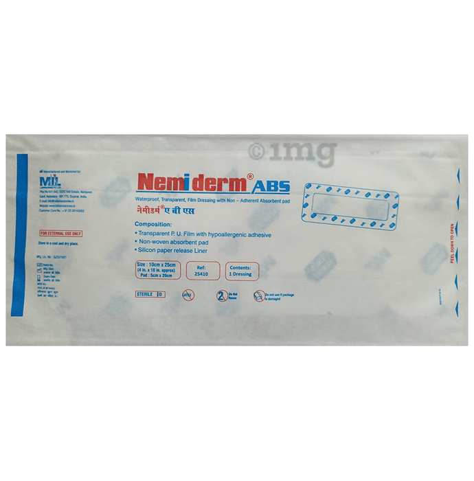 Nemiderm ABS Non-Adherent Absorbent Pad 10cm x 25cm