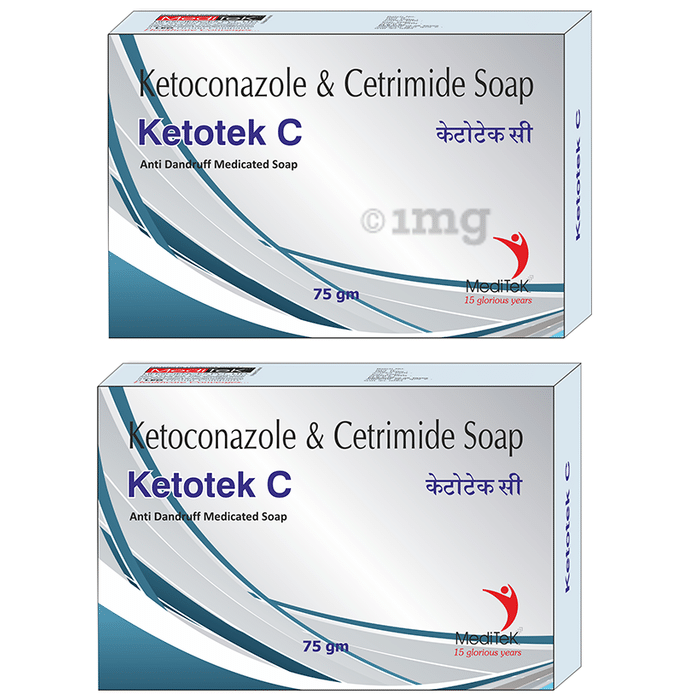 Meditek Ketotek C Anti Dandruff Medicated Soap (75gm Each)