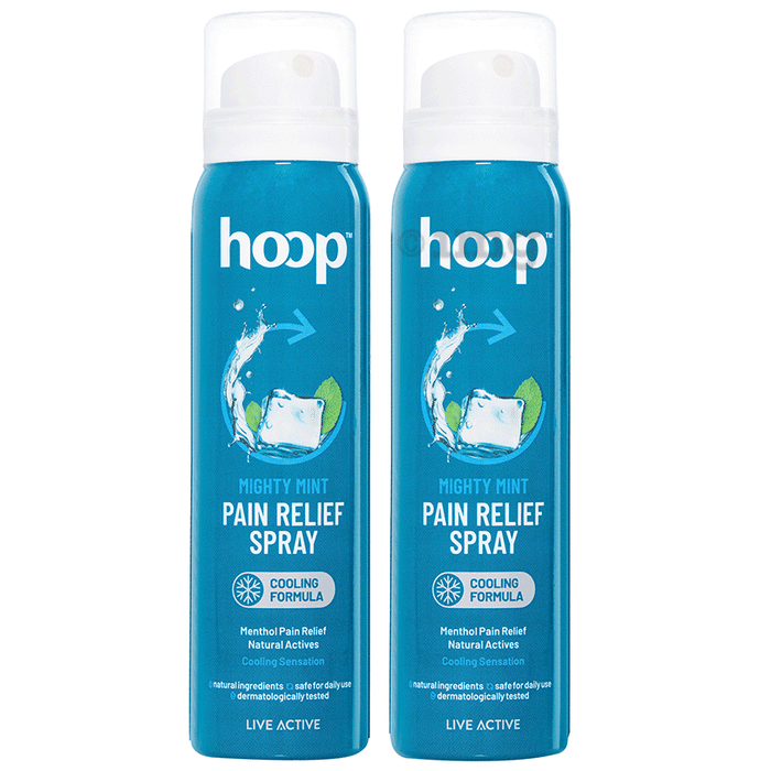 Hoop Mighty Mint Pain Relief Spray  (80 gm Each)