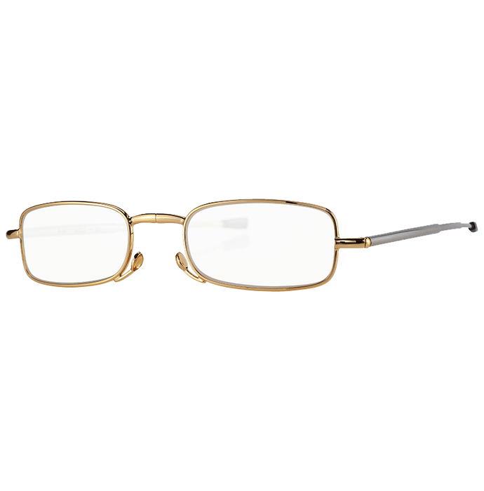 Klar Eye K 5011 Fold Full Rim Metal Power Reading Glasses for Men and Women Gold Optical Power +1.5
