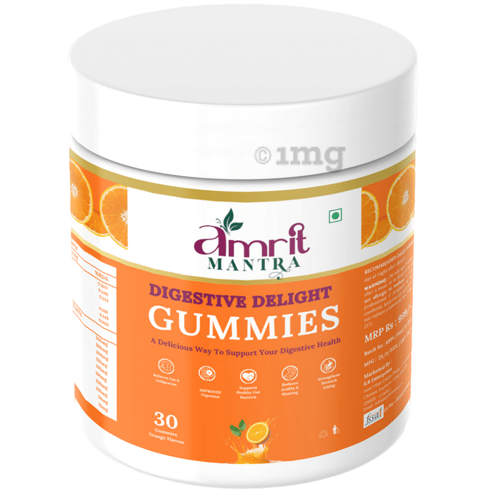 Amrit Mantra Digestive Delight Gummies Orange