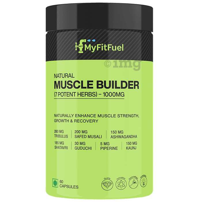 MyFitFuel Natural Muscle Builder 7 Potent Herbs - 1000mg Capsule